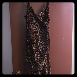 Velvet Leopard Print Dress